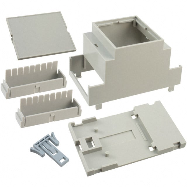 BOX ABS/PC GRAY 3.55"L X 2.1"W