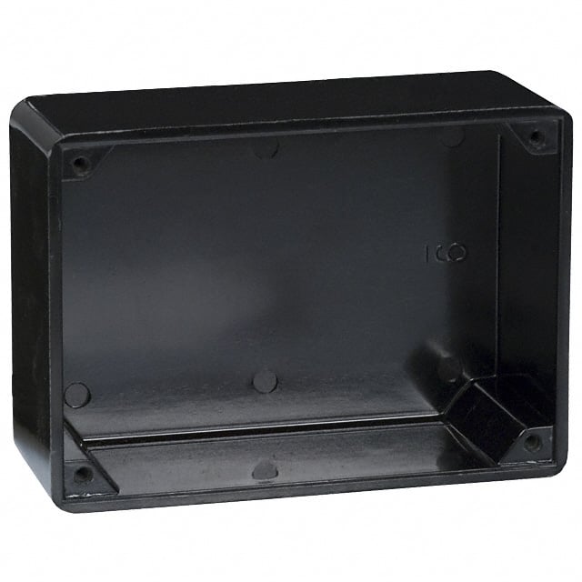BOX PLASTIC BLACK 4"L X 2.88"W