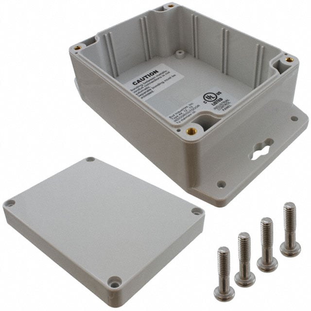 BOX PLASTIC GRAY 4.53"L X 3.54"W