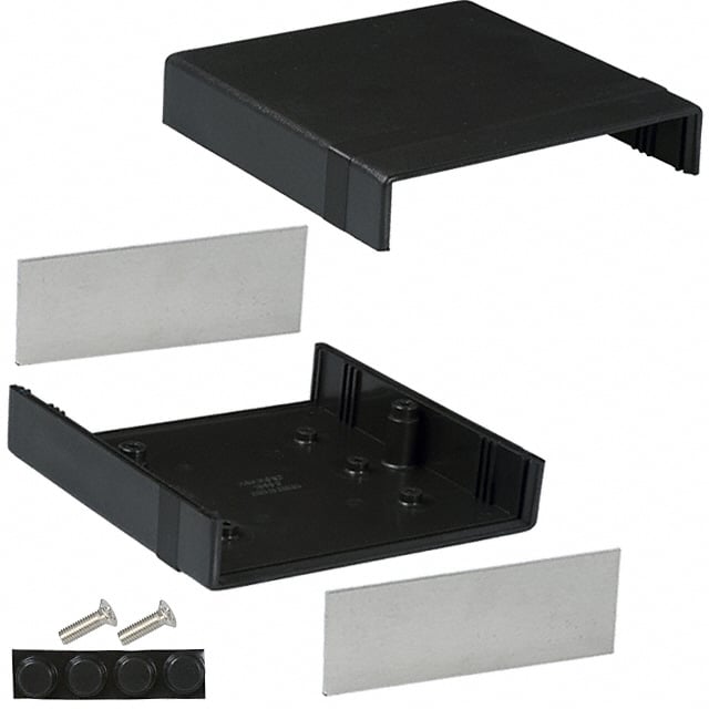 BOX PLASTIC BLK 5.32"L X 5.29"W