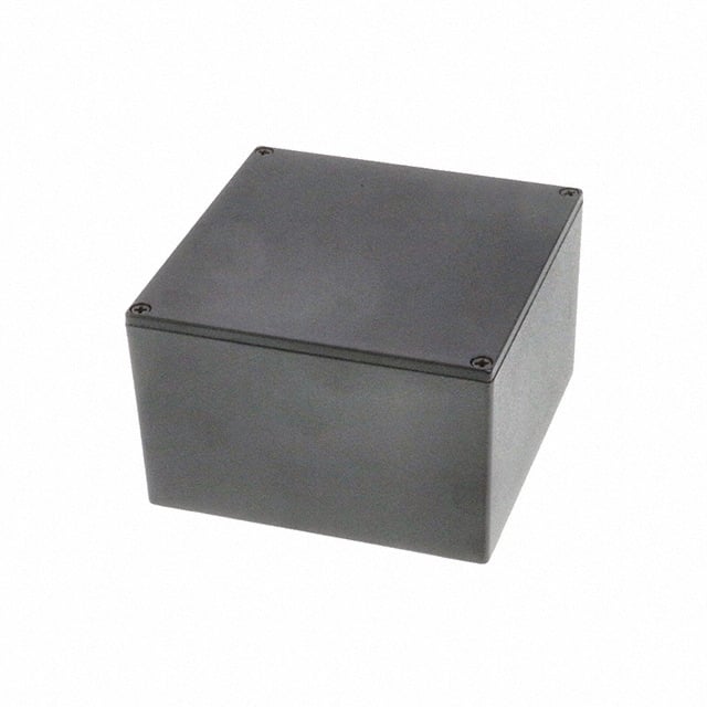 BOX ALUM BLACK 4.71"L X 3.7"W