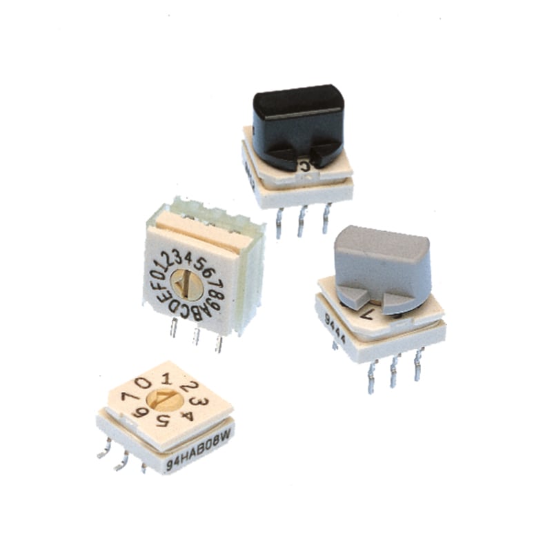 SWITCH DIP ROTARY HEX 100MA 50V