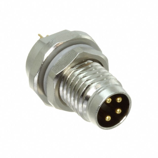 CONN PLUG MALE 4P GOLD SLDR CUP